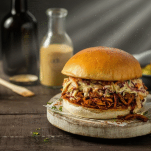 Hamburguesa Carne y Pollo Desmenuzado